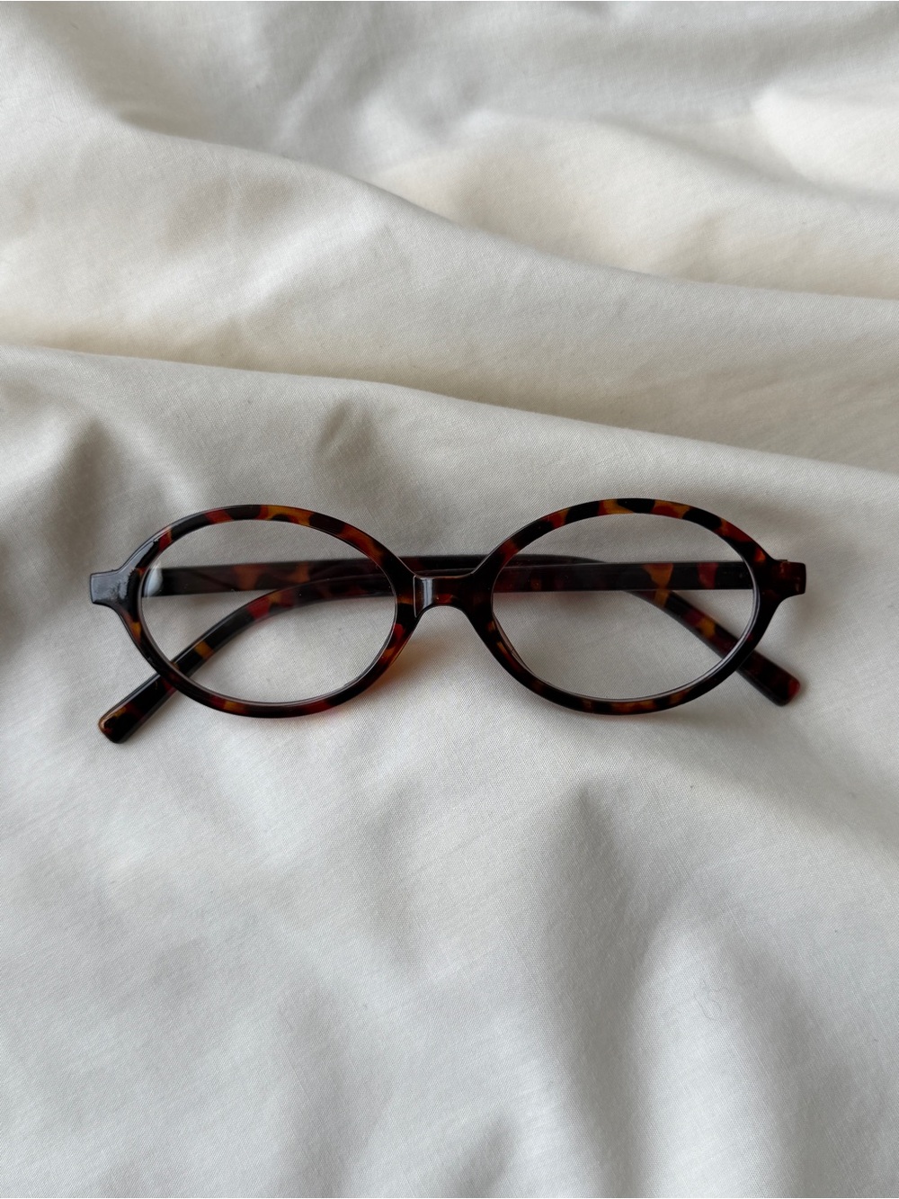 Oval Tortoiseshell Reading Glasses - Brown Pattern